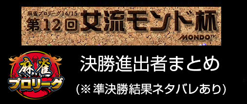 女流モンド杯 決勝進出者まとめ