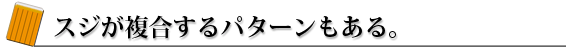 複合するスジ